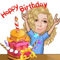 Happy Birthday Cake Sticker