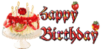 Happy Birthday Cake Sticker