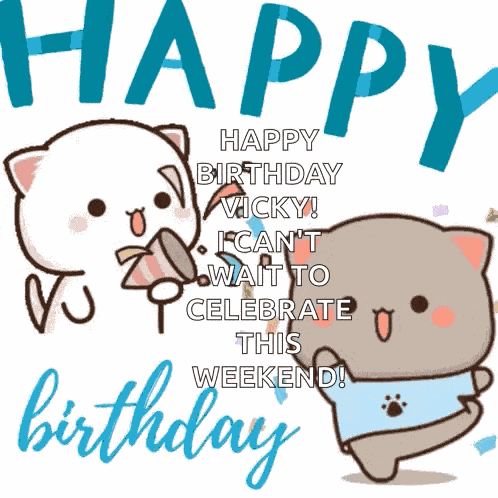 Happy Birthday Cat GIF