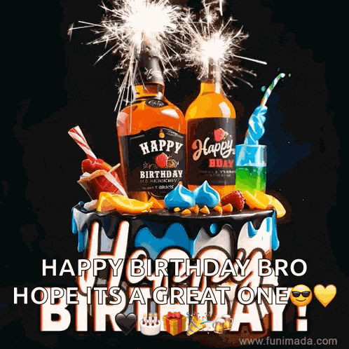 Happy Birthday Cocktails GIF