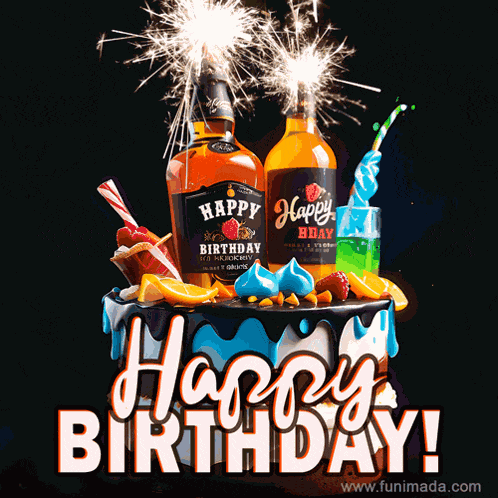 Happy Birthday Cocktails GIF
