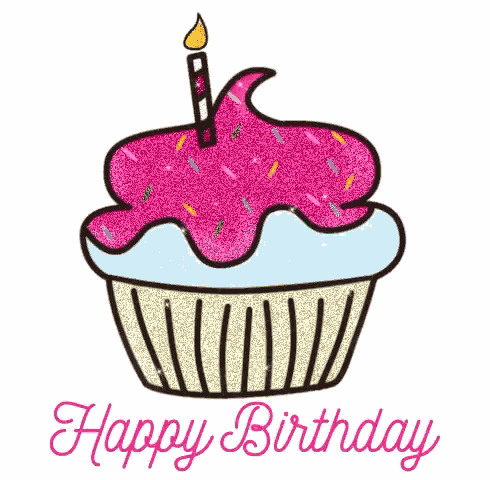 Happy Birthday Cupcake GIF