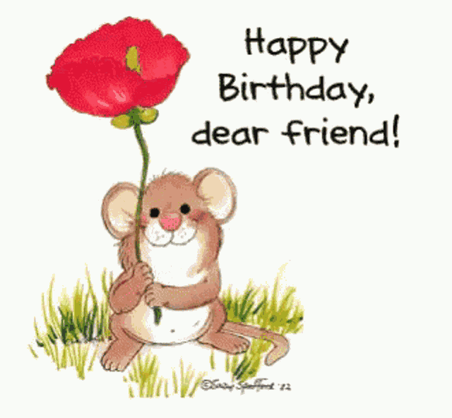 Happy Birthday Dear Friend GIF