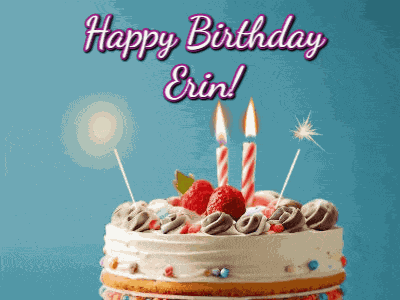 Happy Birthday Erin Birthday Cake GIF