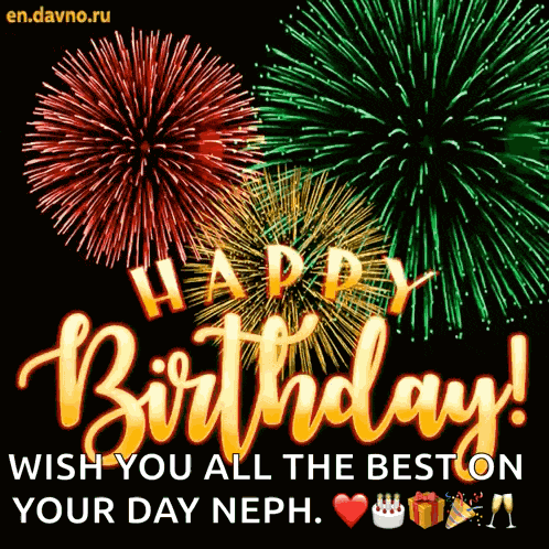 Happy Birthday Fireworks GIF