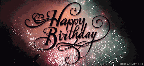 Happy Birthday Fireworks GIF