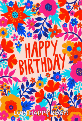 Happy Birthday Flower GIF