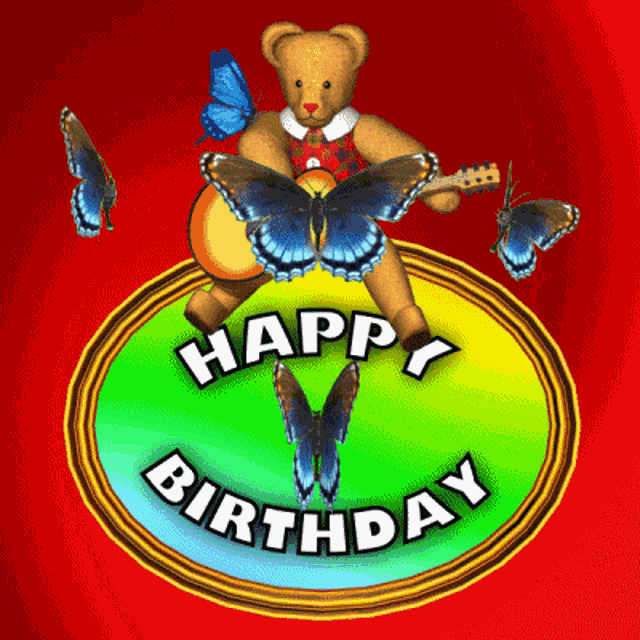 Happy Birthday Happy Birthday Butterflies GIF