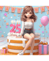 Happy Birthday Happy Happy Trishul Sticker