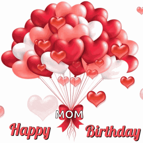 Happy Birthday Heart Baloons GIF