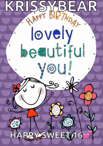 Happy Birthday Lovely Beautiful You GIF