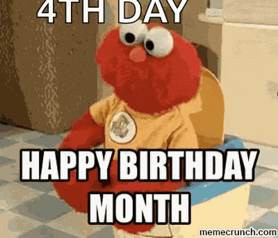 Happy Birthday Month Elmo Potty GIF