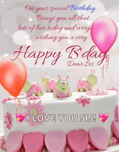 Happy Birthday My Dear Sister GIF
