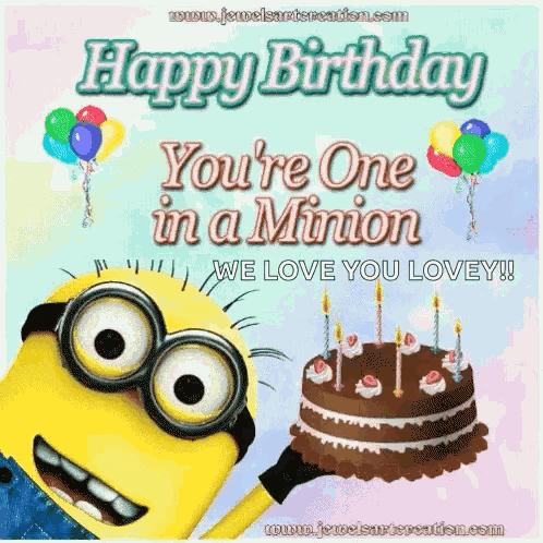 Happy Birthday One In A Minion GIF