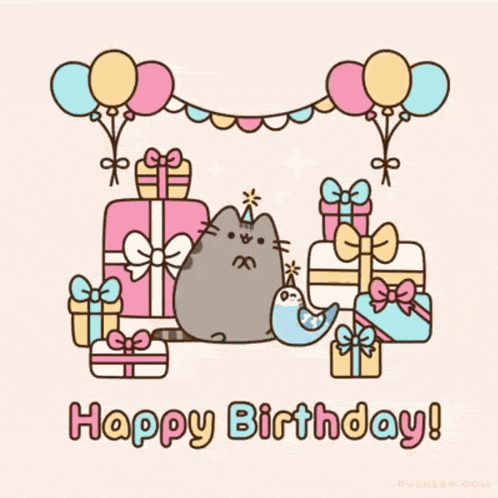 Happy Birthday Pusheen GIF