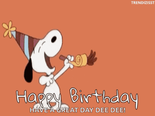 Happy Birthday Snoopy GIF