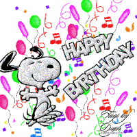 Happy Birthday Snoopy Sticker