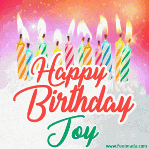 Happy Birthday To Joy Candles GIF