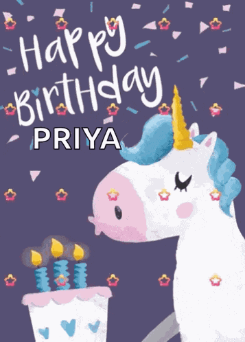 Happy Birthday Unicorn GIF