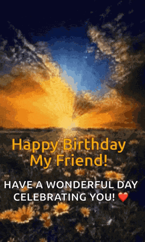 Happy Birthday Wildflower Birthday GIF