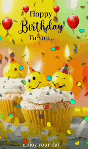 Happy Birthday Wishes Enjoy Your Day GIF