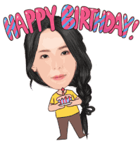 Happy Birthdy Cake Sticker