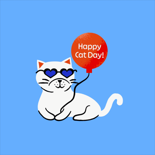 Happy Cat Day Happy National Cat Day GIF