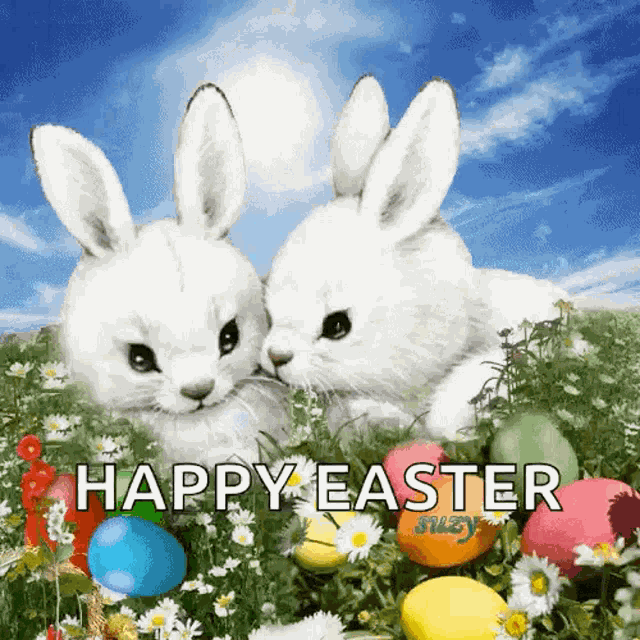 Happy Easter Bunnies GIF
