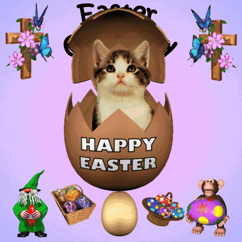 Happy Easter Easter Caturday GIF