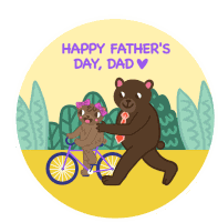 Happy Fathers Day For Dad Sticker