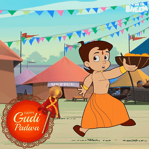 Happy Gudi Padwa Chhota Bheem GIF
