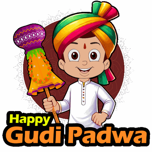 Happy Gudi Padwa Chhota Bheem GIF