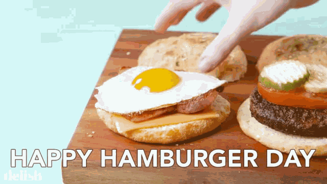 Happy Hamburger Day Red Meat GIF