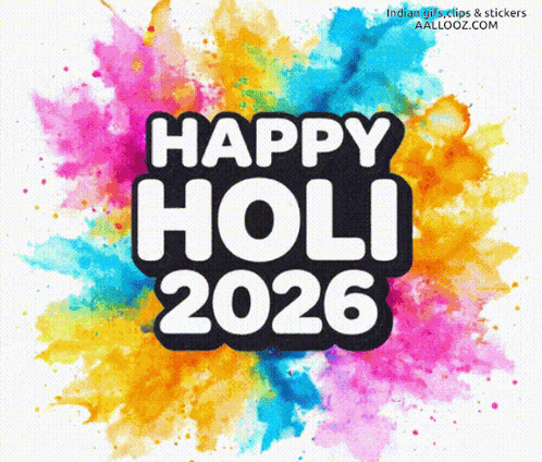 Happy Holi 2026 Festivalofcolors GIF