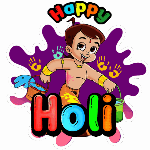 Happy Holi Chhota Bheem GIF