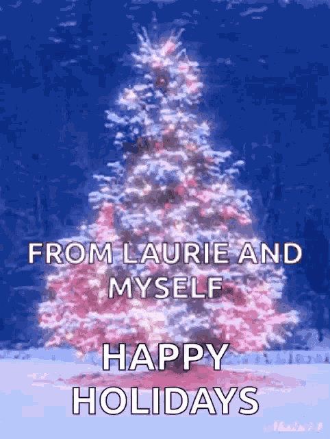 Happy Holidays Christmas Tree GIF