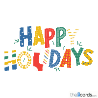 Happy Holidays Merry Christmas Sticker