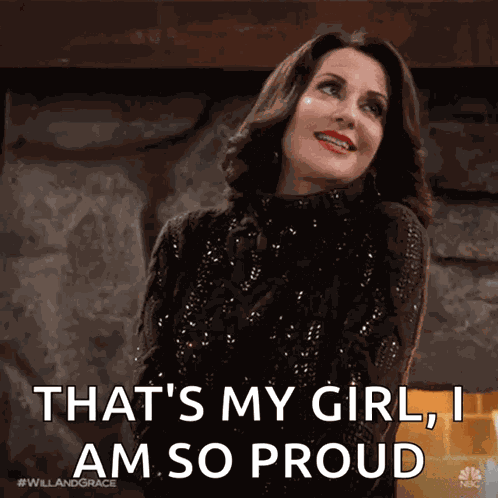 Happy Megan Mullally GIF