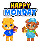 Happy Monday Coffee Sticker