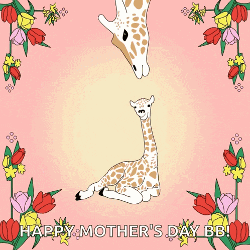Happy Mothers Day Mothers Kiss GIF