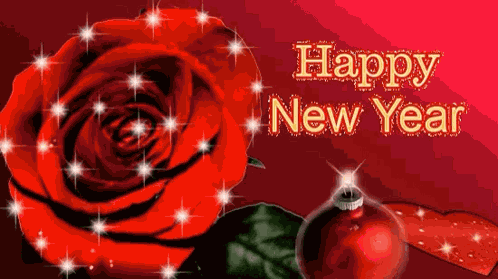 Happy New Year Rose GIF
