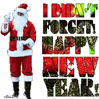 Happy New Year Santa Claus Sticker