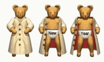 Happy New Year Teddy Bear GIF