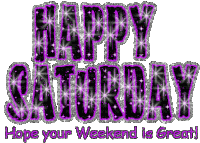 Happy Saturday Glitter Sticker