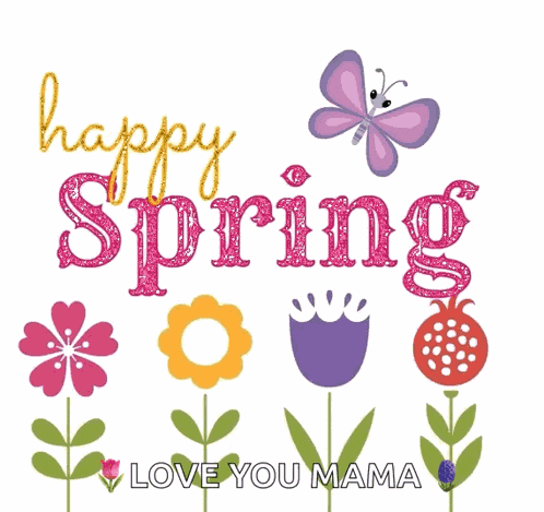 Happy Spring Spring Flowers GIF