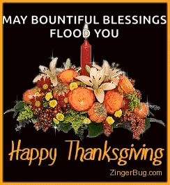 Happy Thanks Giving Flowers GIF