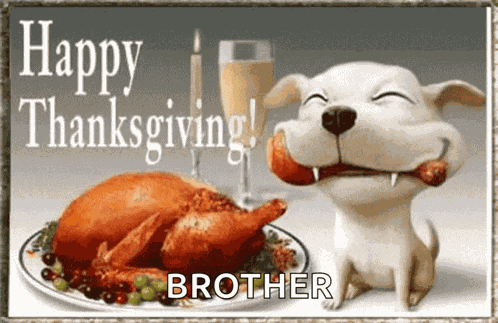 Happy Thanksgiving Dog GIF