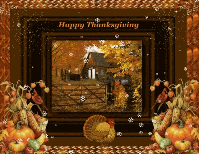 Happy Thanksgiving Friends GIF