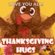 Happy Thanksgiving Hugs GIF