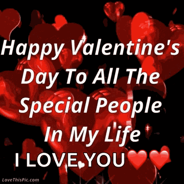 Happy Valentines Day Hearts GIF